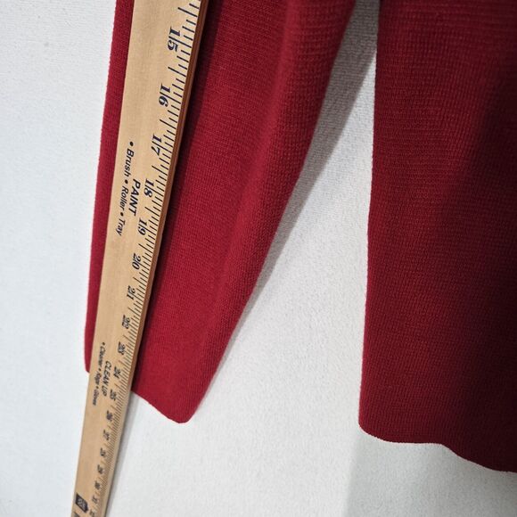 Chico's Convertible Cardigan Sz 2-L Red 100% Cotton Long Sleeve Snap Closure - Picture 13 of 14